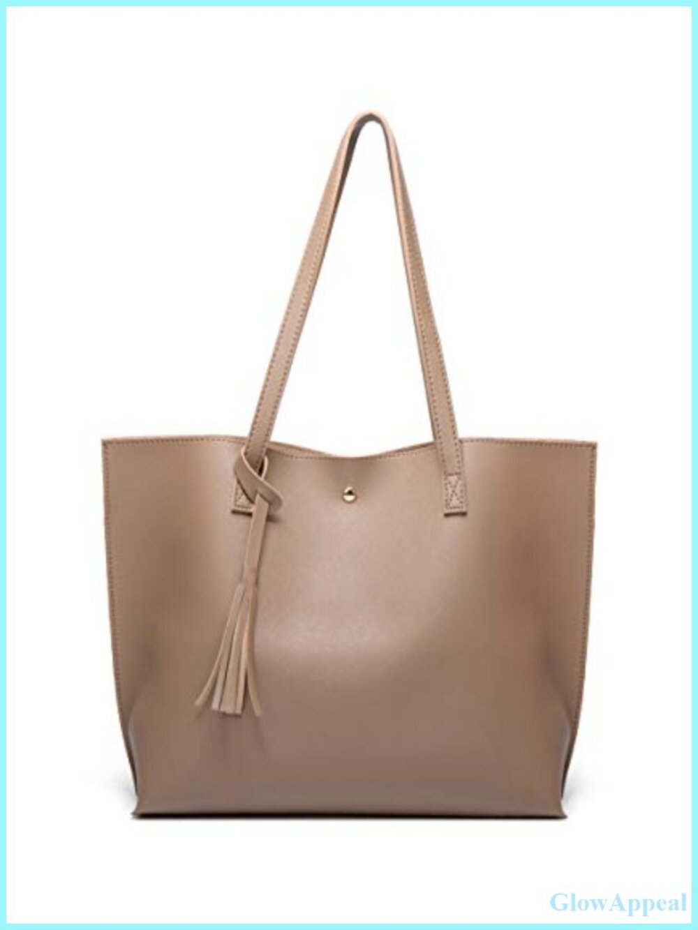Faux Leather Tote Shoulder Bag Tassel Handbag Large Capacity